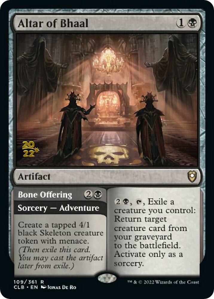 Altar of Bhaal // Bone Offering 109s/108 (Prerelease Cards)  - PreRelease Foil | Good Games Modbury