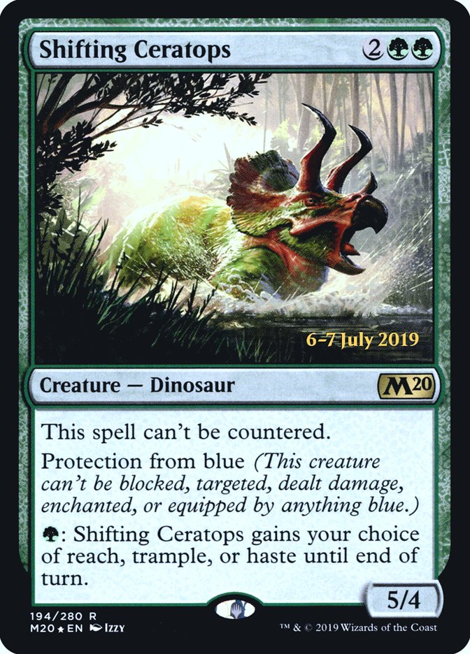 Shifting Ceratops [Core Set 2020 Prerelease Promos] | Good Games Modbury