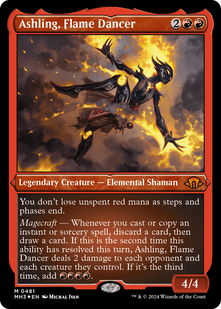 Ashling, Flame Dancer (Foil Etched) [Modern Horizons 3] | Good Games Modbury