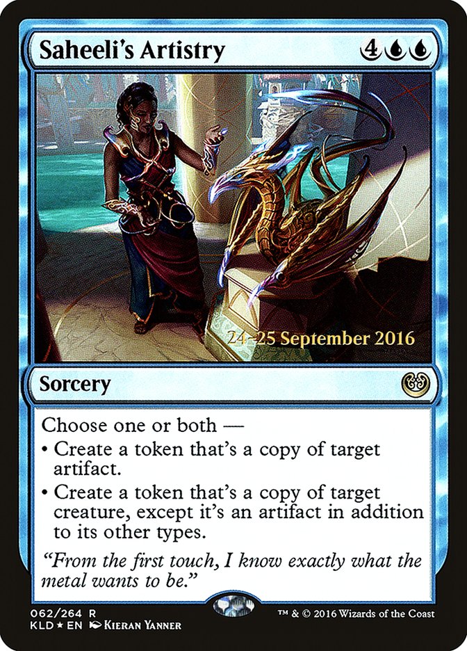 Saheeli's Artistry [Kaladesh Prerelease Promos] | Good Games Modbury