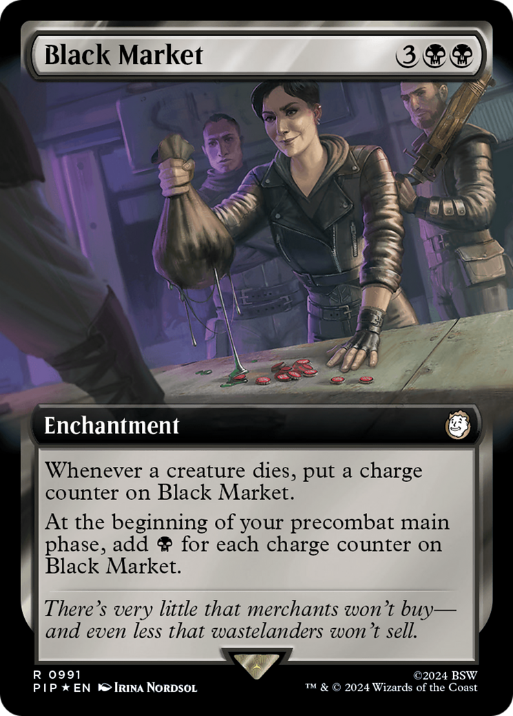 Black Market (Extended Art) (Surge Foil) [Fallout] | Good Games Modbury