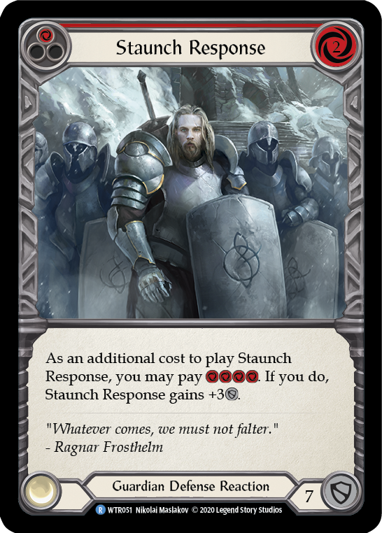Staunch Response (Red) [U-WTR051] (Welcome to Rathe Unlimited)  Unlimited Normal | Good Games Modbury