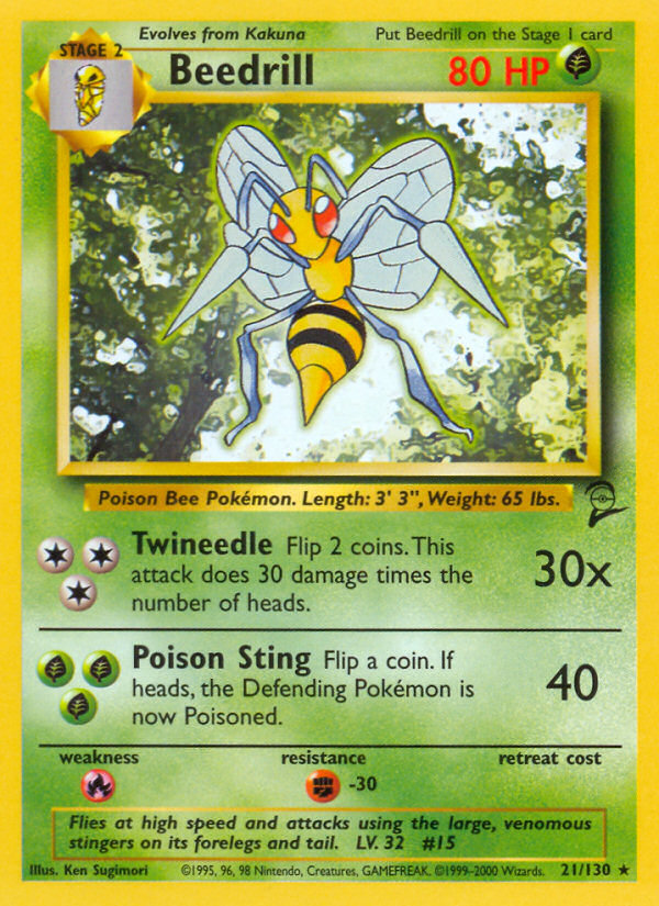 Beedrill (21/130) [Base Set 2] | Good Games Modbury