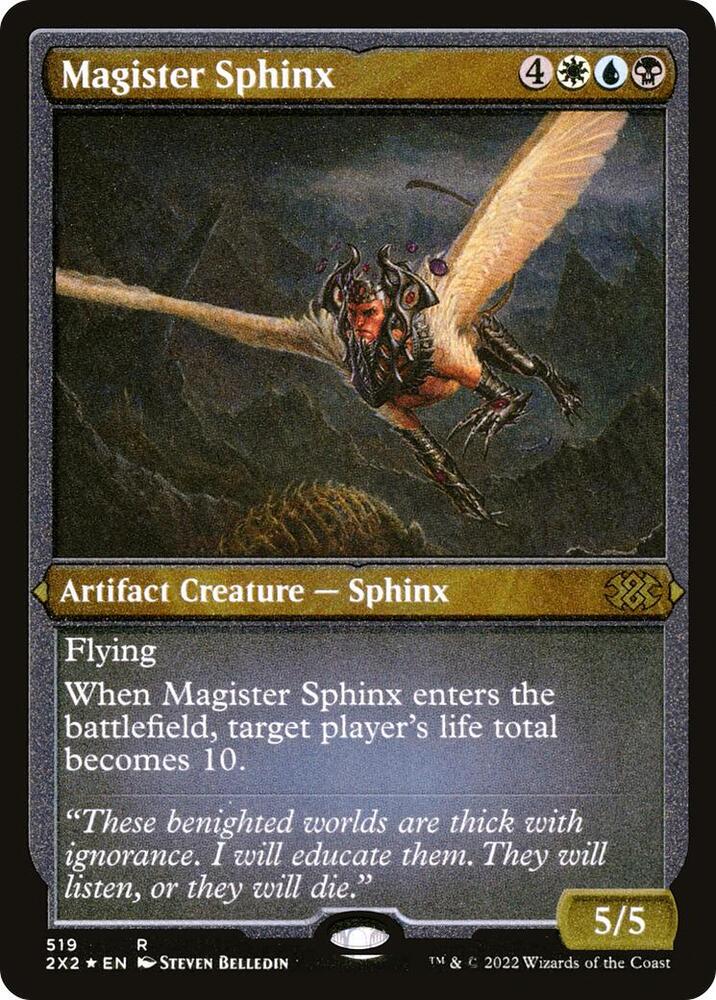 Magister Sphinx Foil Etched 519 (Double Masters 2022)  - Foil | Good Games Modbury