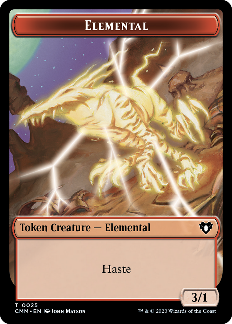 Thopter // Elemental (0025) Double-Sided Token [Commander Masters Tokens] | Good Games Modbury