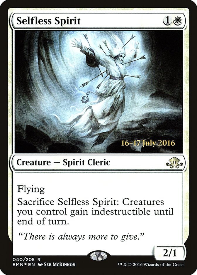 Selfless Spirit [Eldritch Moon Prerelease Promos] | Good Games Modbury