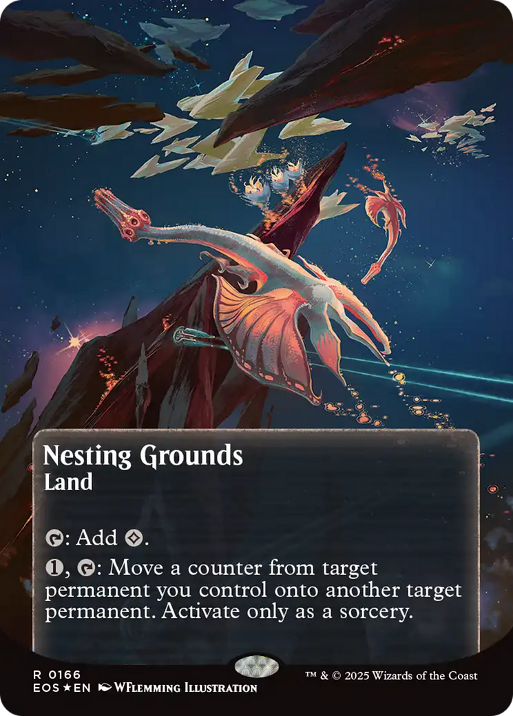Nesting Grounds (0166) (Borderless) (Galaxy Foil) [Edge of Eternities: Stellar Sights] | Good Games Modbury