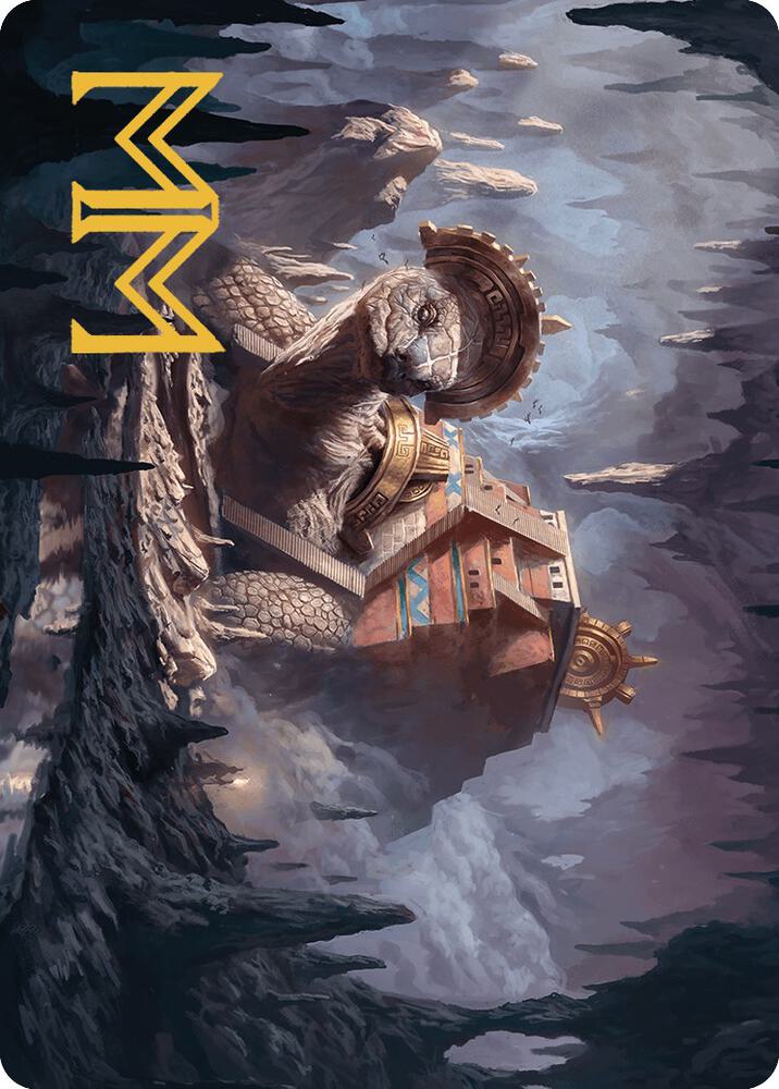 Bedrock Tortoise Art Card Gold Stamped Signature 23 (Art Series: The Lost Caverns of Ixalan)  | Good Games Modbury