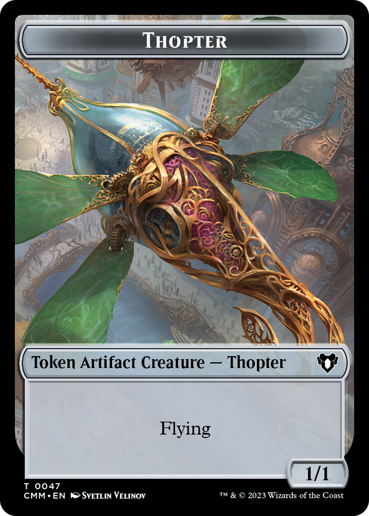 Thopter // Elemental (0025) Double-Sided Token [Commander Masters Tokens] | Good Games Modbury