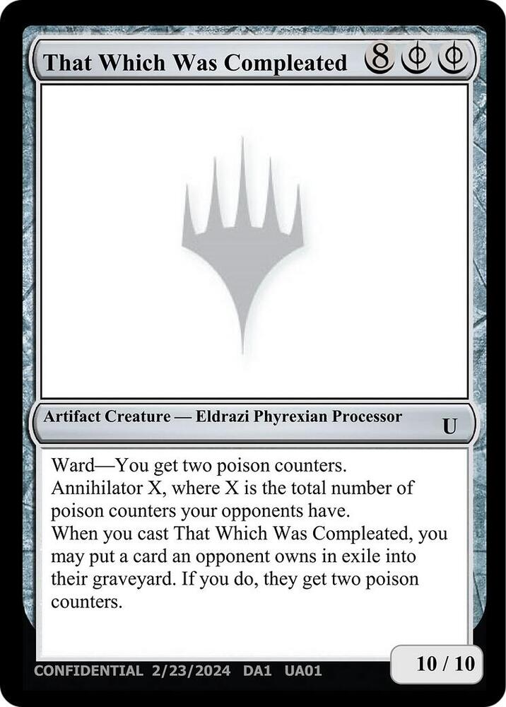 That Which Was Compleated UA01b/477 (Un-Known Event Playtest Cards)  | Good Games Modbury