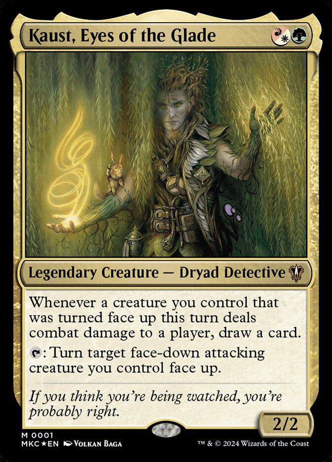 Kaust, Eyes of the Glade 1/311 (Commander: Murders at Karlov Manor)  - Foil | Good Games Modbury