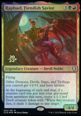 Raphael, Fiendish Savior [Commander Legends: Battle for Baldur's Gate Prerelease Promos] | Good Games Modbury