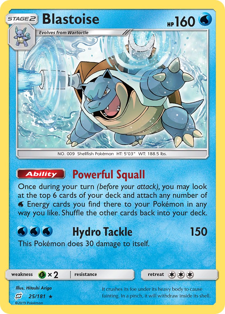 Blastoise (25/181) (Theme Deck Exclusive) [Sun & Moon: Team Up] | Good Games Modbury