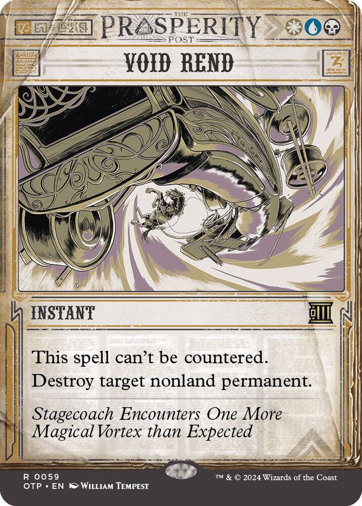 Void Rend 59 (Outlaws of Thunder Junction: Breaking News)  - Showcase Foil | Good Games Modbury