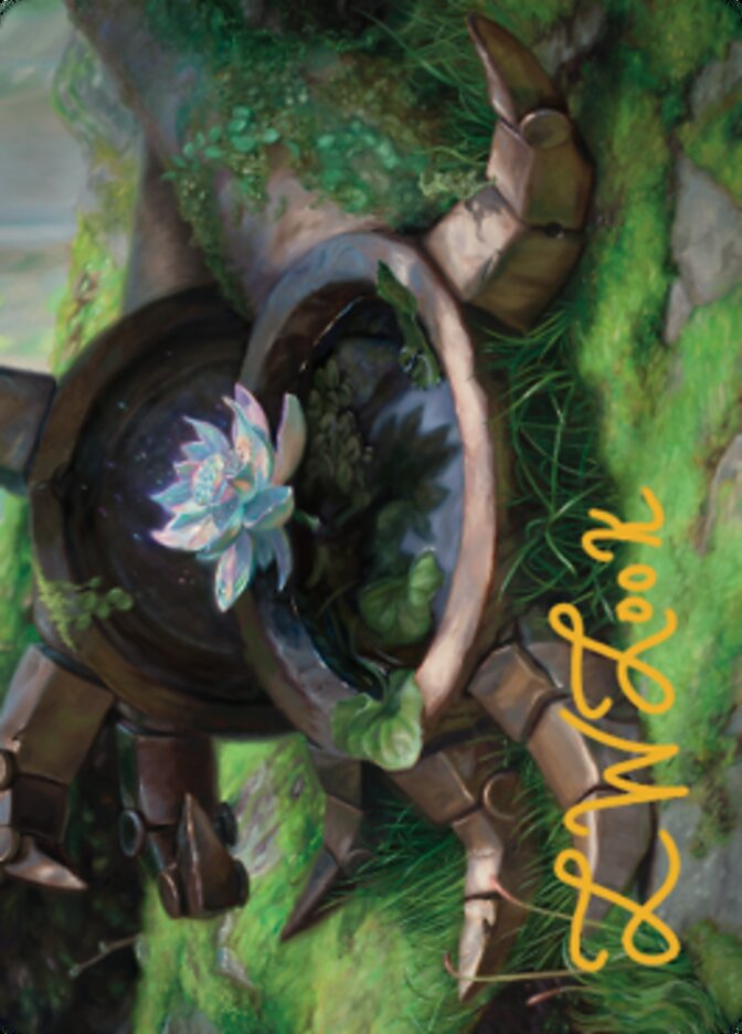 Timeless Lotus Art Card (Gold-Stamped Signature) [Dominaria United Art Series] | Good Games Modbury