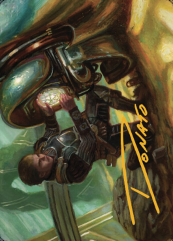 Urza, Powerstone Prodigy Art Card (Gold-Stamped Signature) [The Brothers' War Art Series] | Good Games Modbury