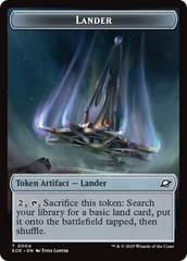 Human Soldier // Lander (0004) Doubled-Sided Token [Edge of Eternities Tokens] | Good Games Modbury