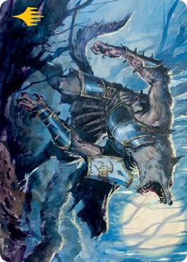 Moonrage Brute Art Card Gold Stamped Signature 14 (Art Series: Innistrad: Midnight Hunt)  | Good Games Modbury
