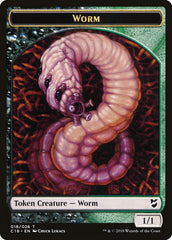 Cat Warrior // Worm Double-Sided Token [Commander 2018 Tokens] | Good Games Modbury