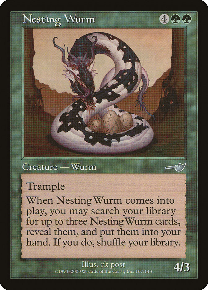 Nesting Wurm 107/143 (Nemesis)  - Foil | Good Games Modbury