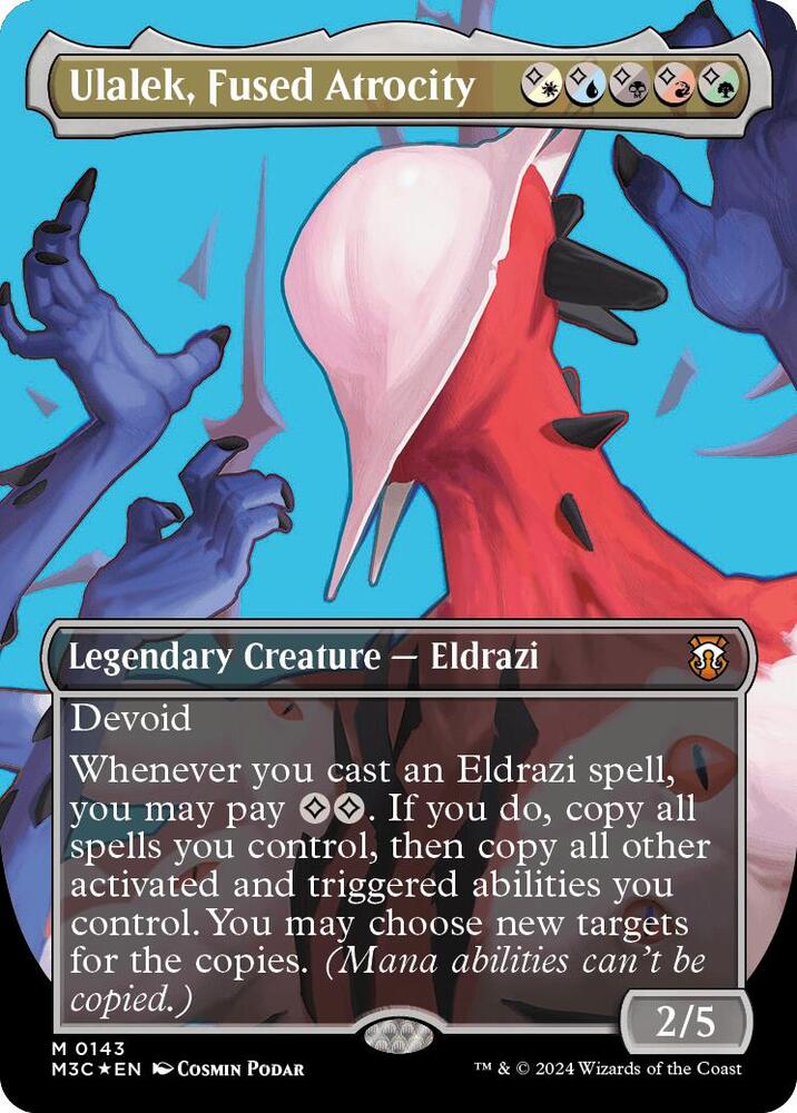Ulalek, Fused Atrocity 143/411 (Commander: Modern Horizons 3)  - Borderless Ripple Foil | Good Games Modbury