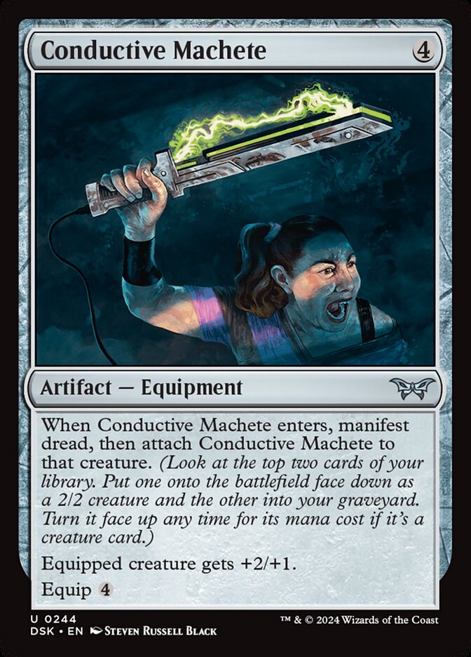 Conductive Machete 244/286 (Duskmourn: House of Horror)  - Foil | Good Games Modbury