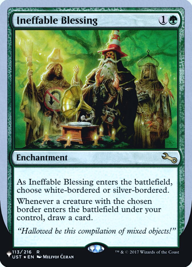 Ineffable Blessing (Bordered) (Unfinity Foil Edition) [The List] | Good Games Modbury