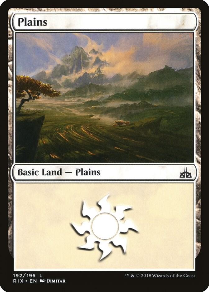 Plains 192/196 (Rivals of Ixalan)  - Foil | Good Games Modbury