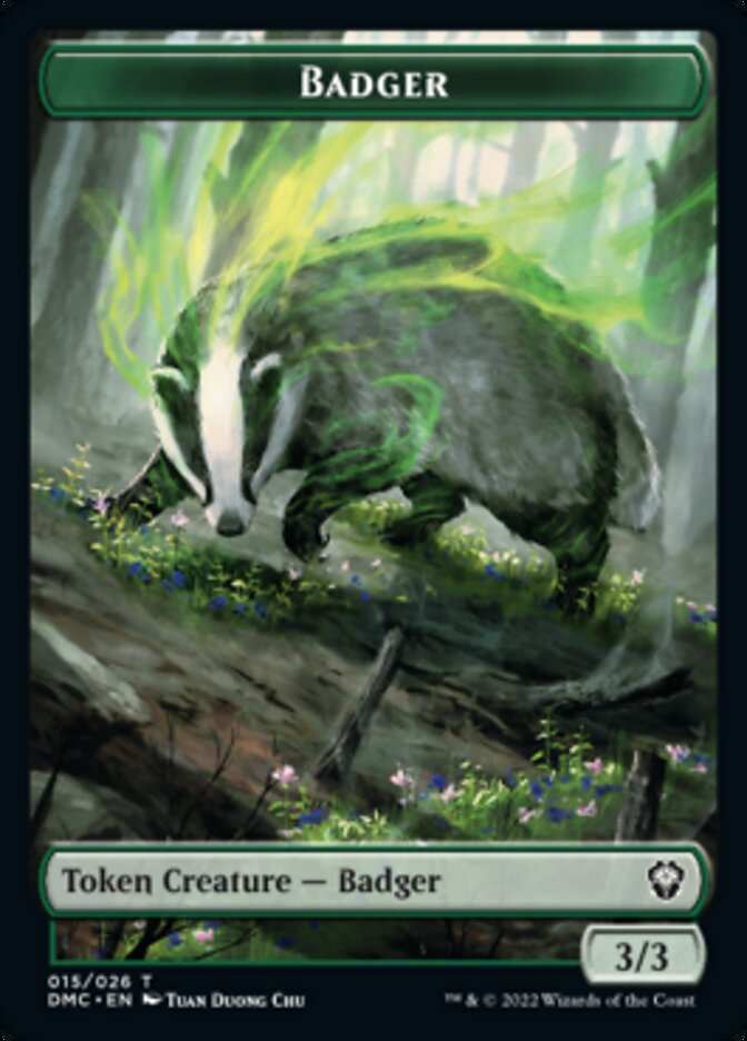 Soldier // Badger Double-Sided Token [Dominaria United Tokens] | Good Games Modbury