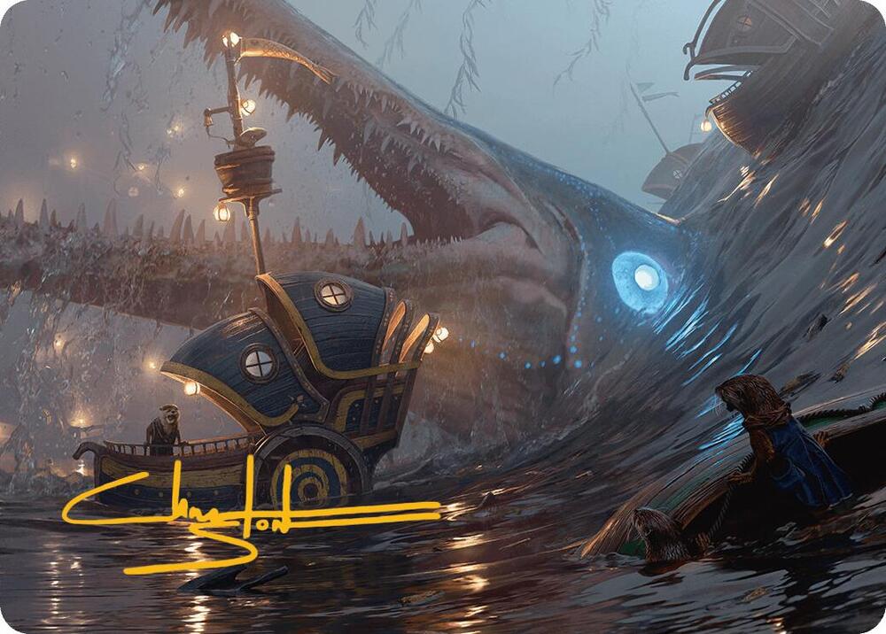 Eluge the Shoreless Sea Art Card Gold Stamped Signature 6 (Art Series: Bloomburrow)  | Good Games Modbury