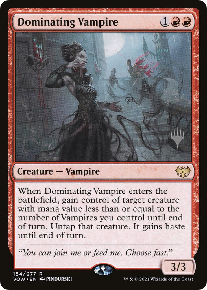 Dominating Vampire 154 (Promo Pack: Kamigawa: Neon Dynasty)  - Foil | Good Games Modbury