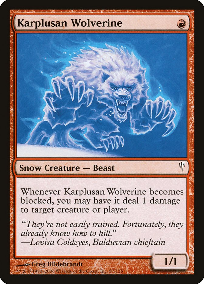Karplusan Wolverine 87/155 (Coldsnap)  - Foil | Good Games Modbury