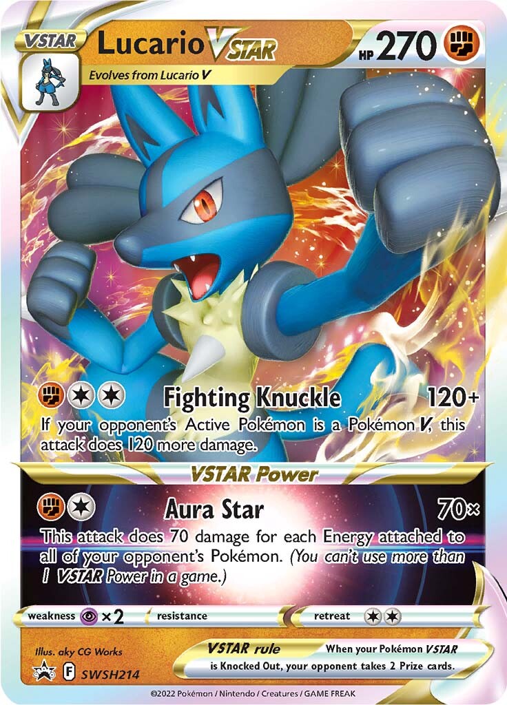 Lucario VSTAR (SWSH214) (Jumbo Card) [Sword & Shield: Black Star Promos] | Good Games Modbury