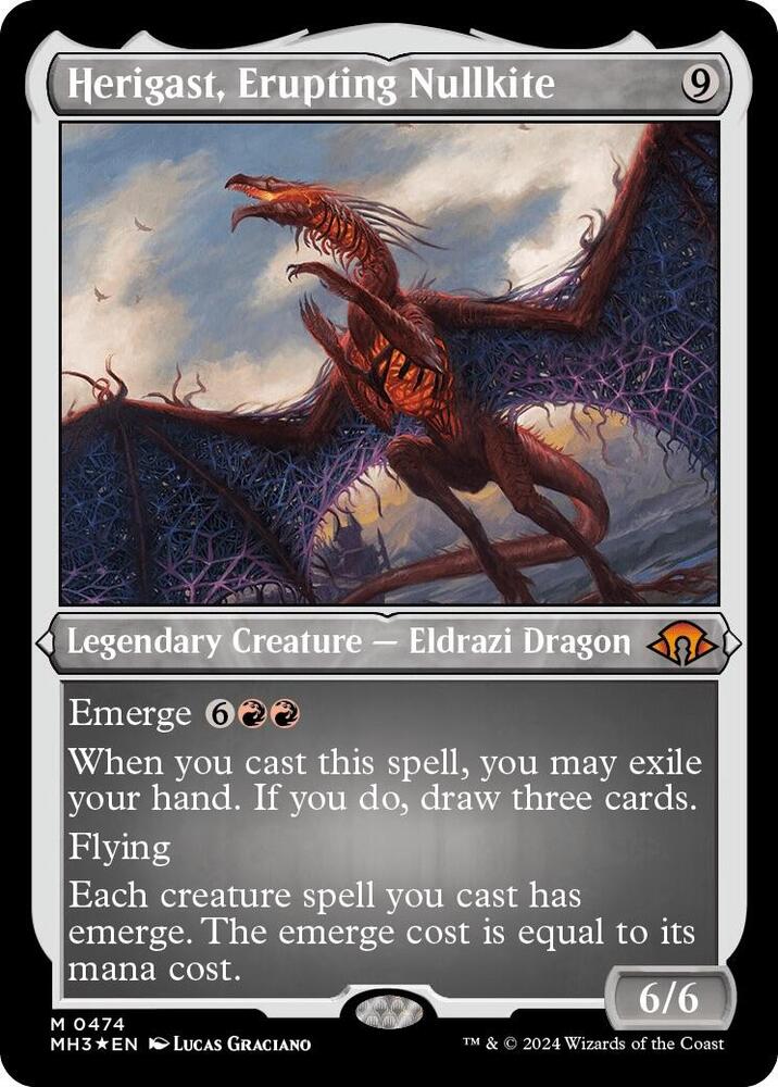 Herigast Erupting Nullkite Foil Etched 474 (Modern Horizons 3)  - Etched Foil | Good Games Modbury