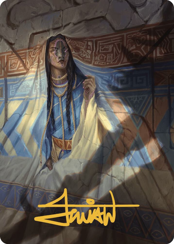 Whispersilk Cloak Art Card Gold Stamped Signature 80 (Art Series: The Lost Caverns of Ixalan)  | Good Games Modbury