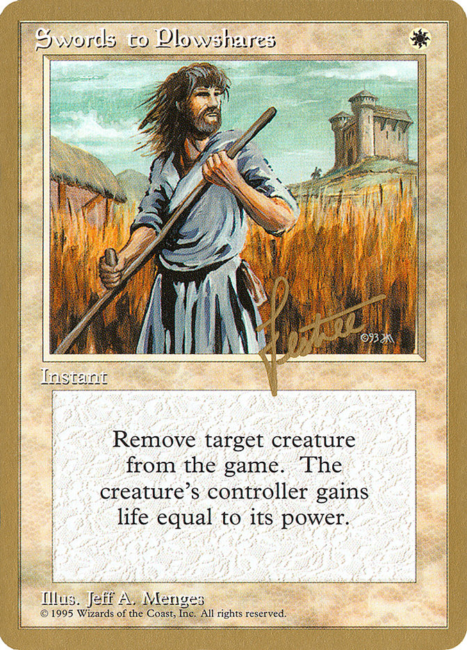Swords to Plowshares (Bertrand Lestree) [Pro Tour Collector Set] | Good Games Modbury