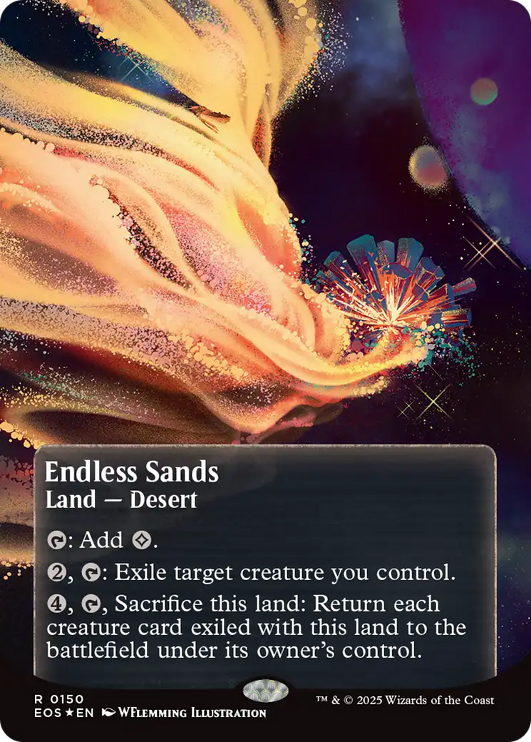 Endless Sands (0150) (Borderless) (Galaxy Foil) [Edge of Eternities: Stellar Sights] | Good Games Modbury