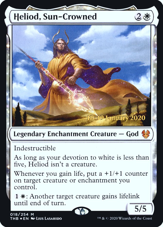 Heliod, Sun-Crowned [Theros Beyond Death Prerelease Promos] | Good Games Modbury