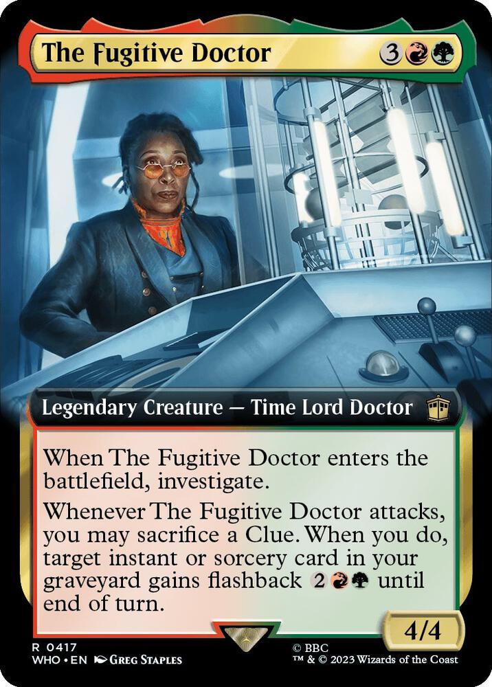 The Fugitive Doctor 417/331 (Universes Beyond: Doctor Who)  - Extended Art Foil | Good Games Modbury