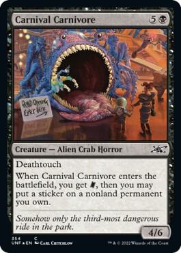 Carnival Carnivore Galaxy Foil 354/244 (Unfinity)  - Foil | Good Games Modbury