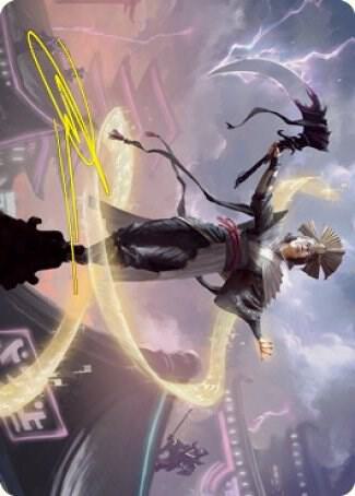 Naomi Pillar of Order Art Card Gold Stamped Signature 35 (Art Series: Kamigawa: Neon Dynasty)  | Good Games Modbury