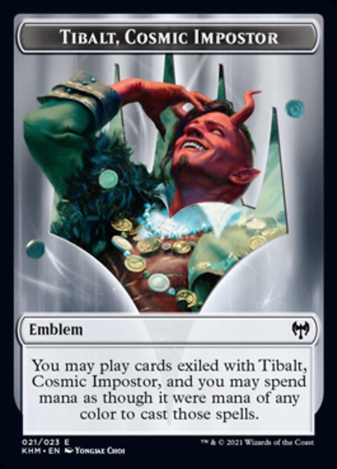 Tibalt, Cosmic Impostor Emblem [Kaldheim Tokens] | Good Games Modbury