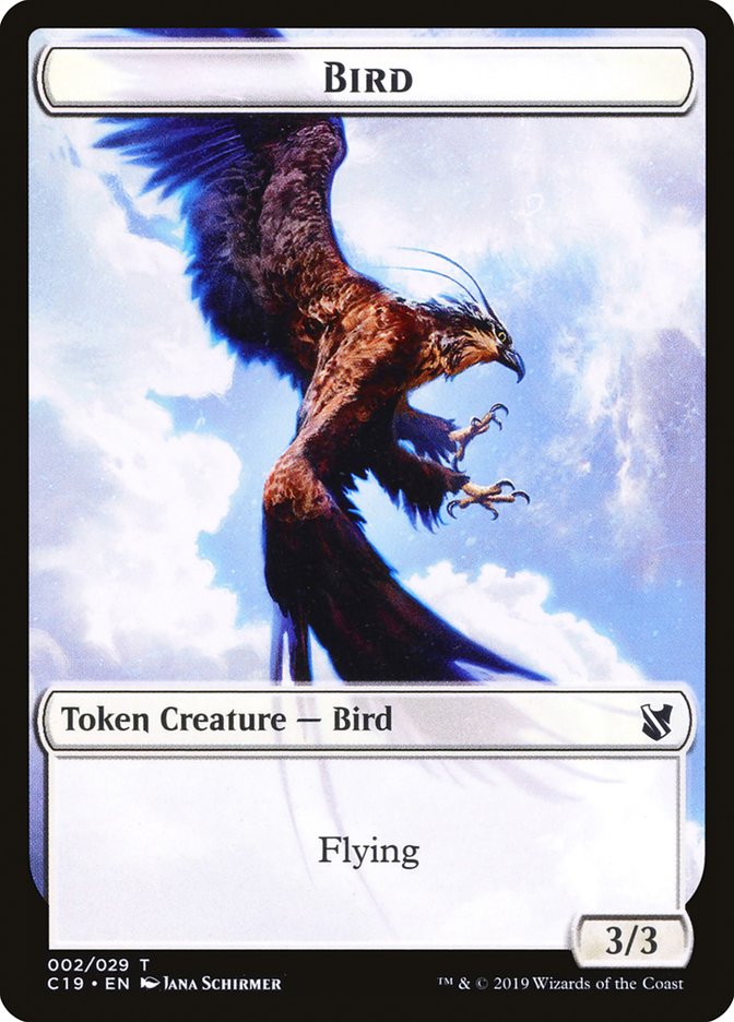 Bird Token (002/029) [Commander 2019 Tokens] | Good Games Modbury