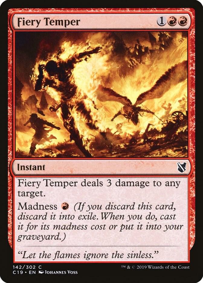 Fiery Temper 142/302 (Commander 2019)  | Good Games Modbury