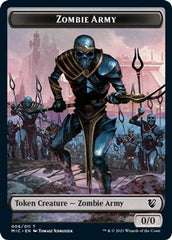 Zombie (005) // Zombie Army Double-Sided Token [Innistrad: Midnight Hunt Commander Tokens] | Good Games Modbury