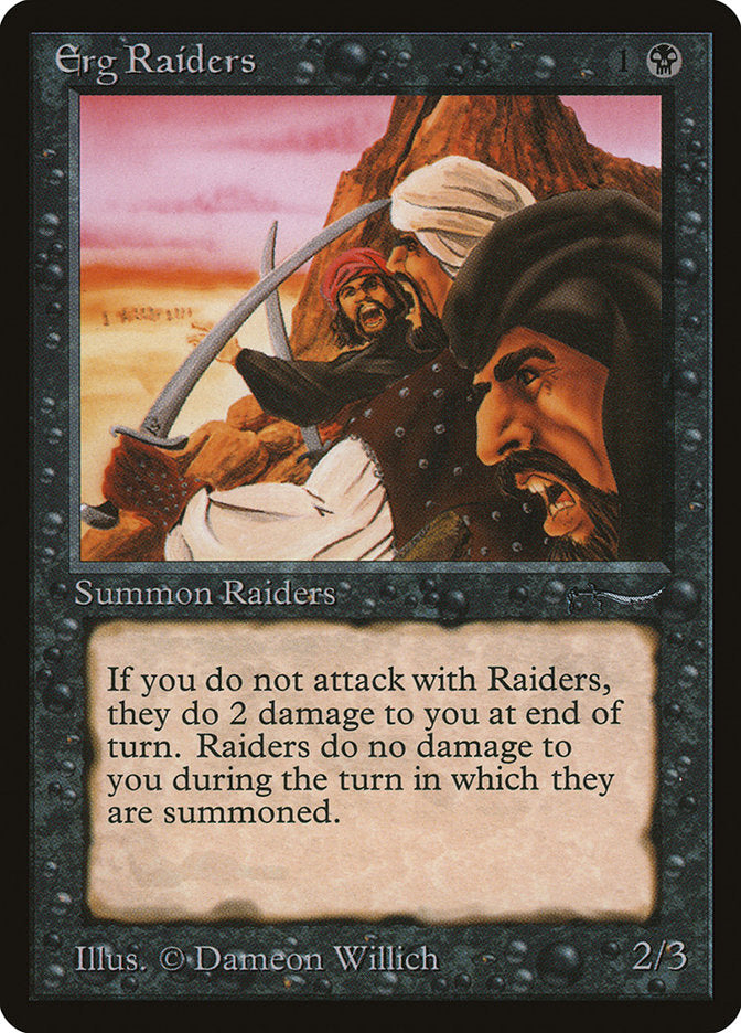 Erg Raiders (Dark Mana Cost) [Arabian Nights] | Good Games Modbury