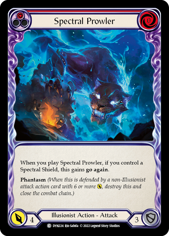 Spectral Prowler (Red) [DYN224] (Dynasty)  Rainbow Foil | Good Games Modbury