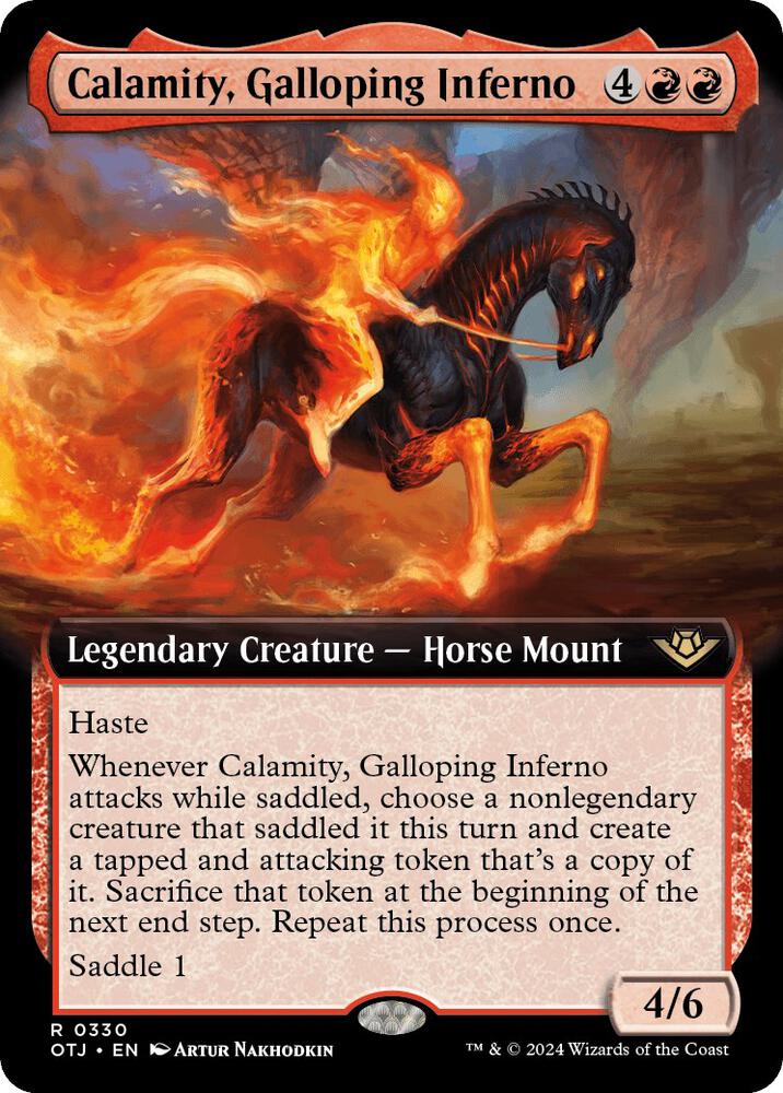 Calamity, Galloping Inferno 330/286 (Outlaws of Thunder Junction)  - Extended Art | Good Games Modbury
