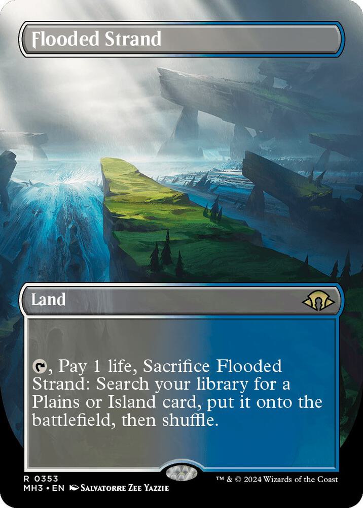 Flooded Strand 353 (Modern Horizons 3)  - Borderless Foil | Good Games Modbury