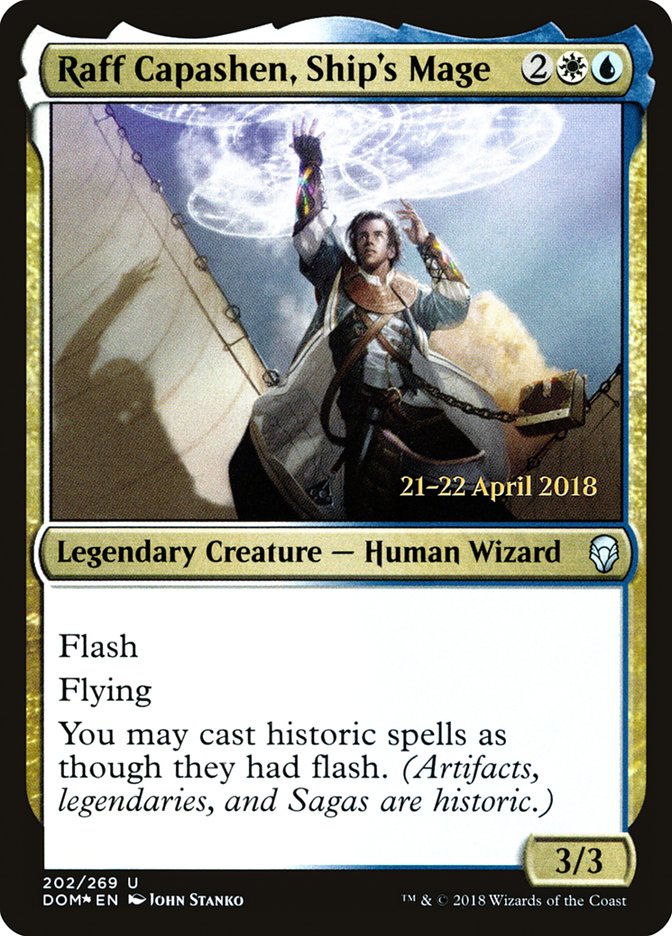 Raff Capashen, Ship's Mage [Dominaria Prerelease Promos] | Good Games Modbury